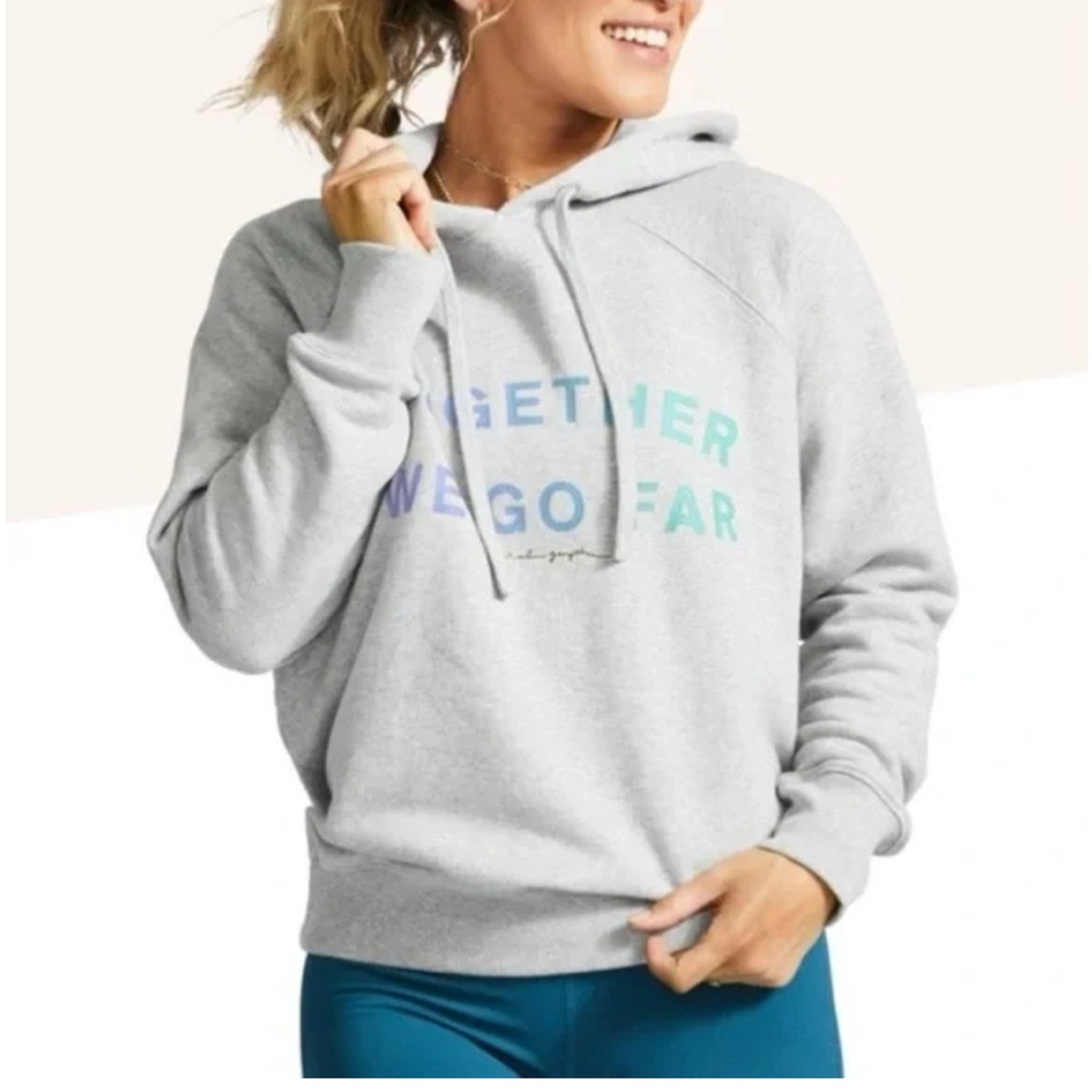 SPIRITUAL GANGSTER X PELOTON - Together We Go Far Gray Sweatshirt
